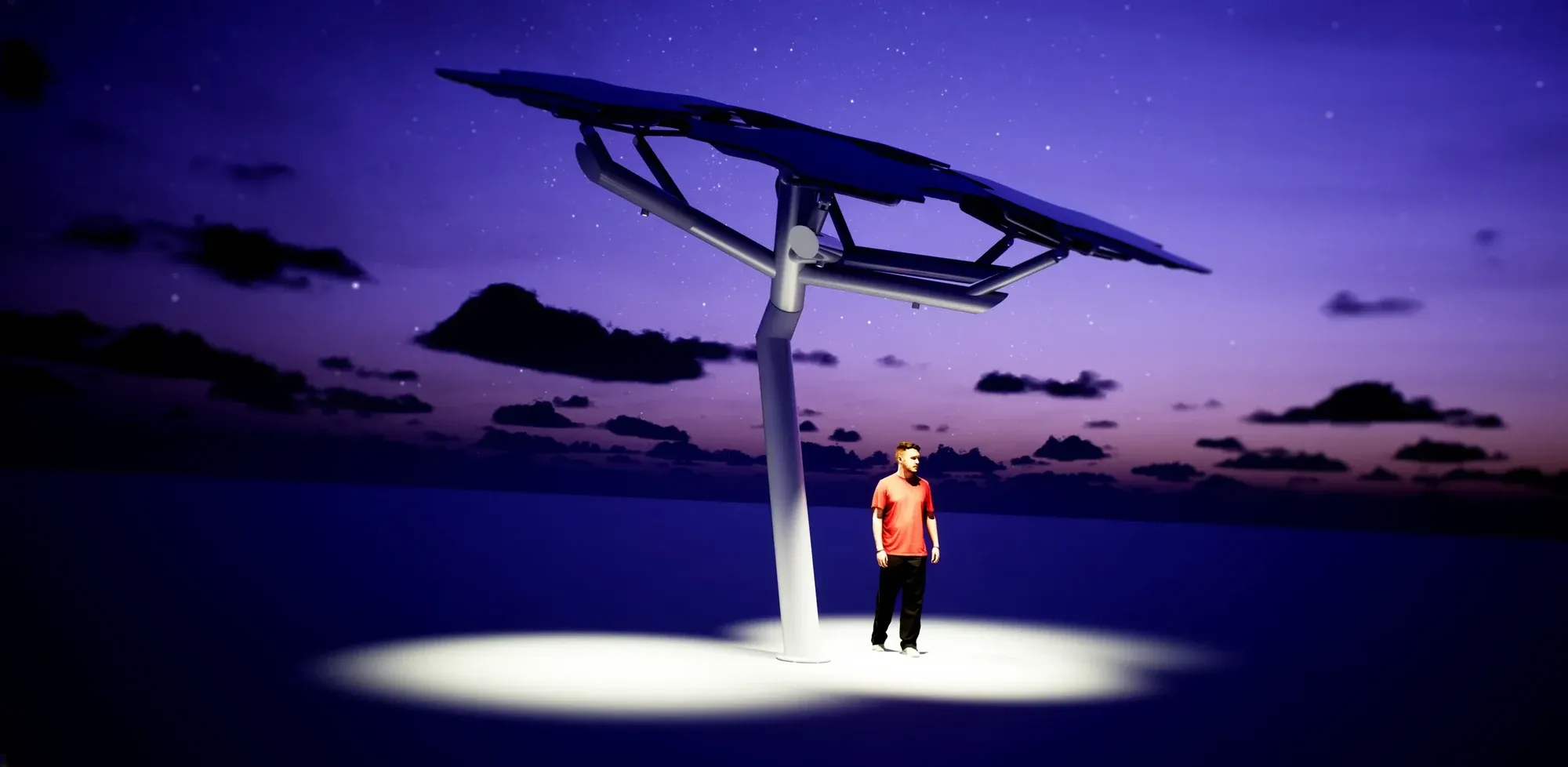 Marine Solar Tree render