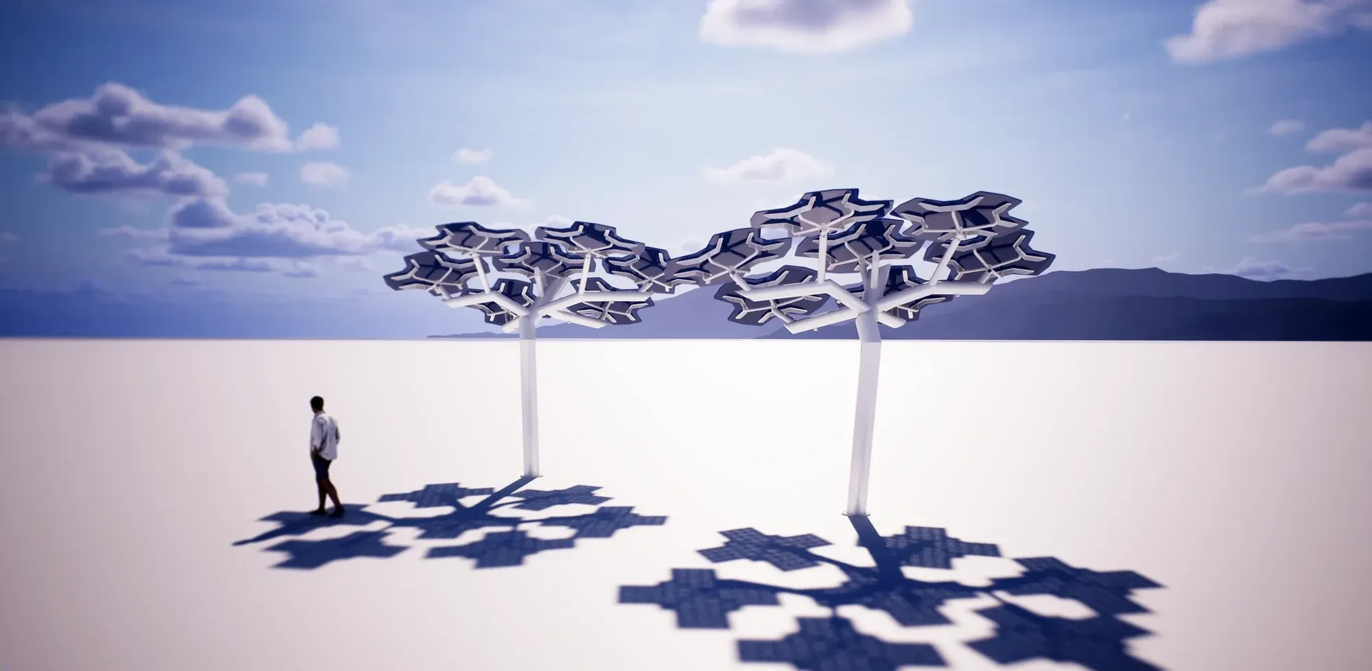 Detail render of a Marine Solar Tree canopy
