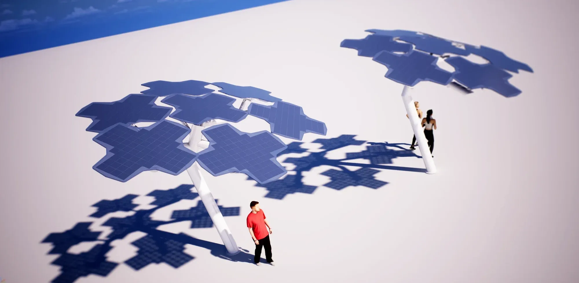 Render of a Marine Solar Tree canopy